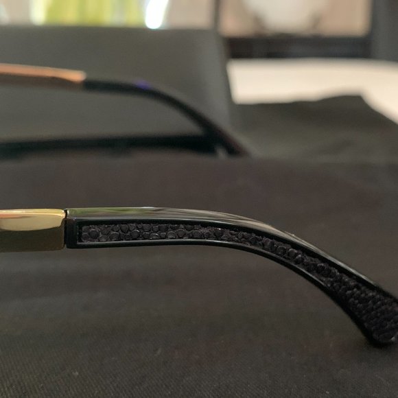 CHANEL Black Ch6047Q Galuchat Stingray Oversized 54mm Polarized Sunglasses - Picture 5 of 12